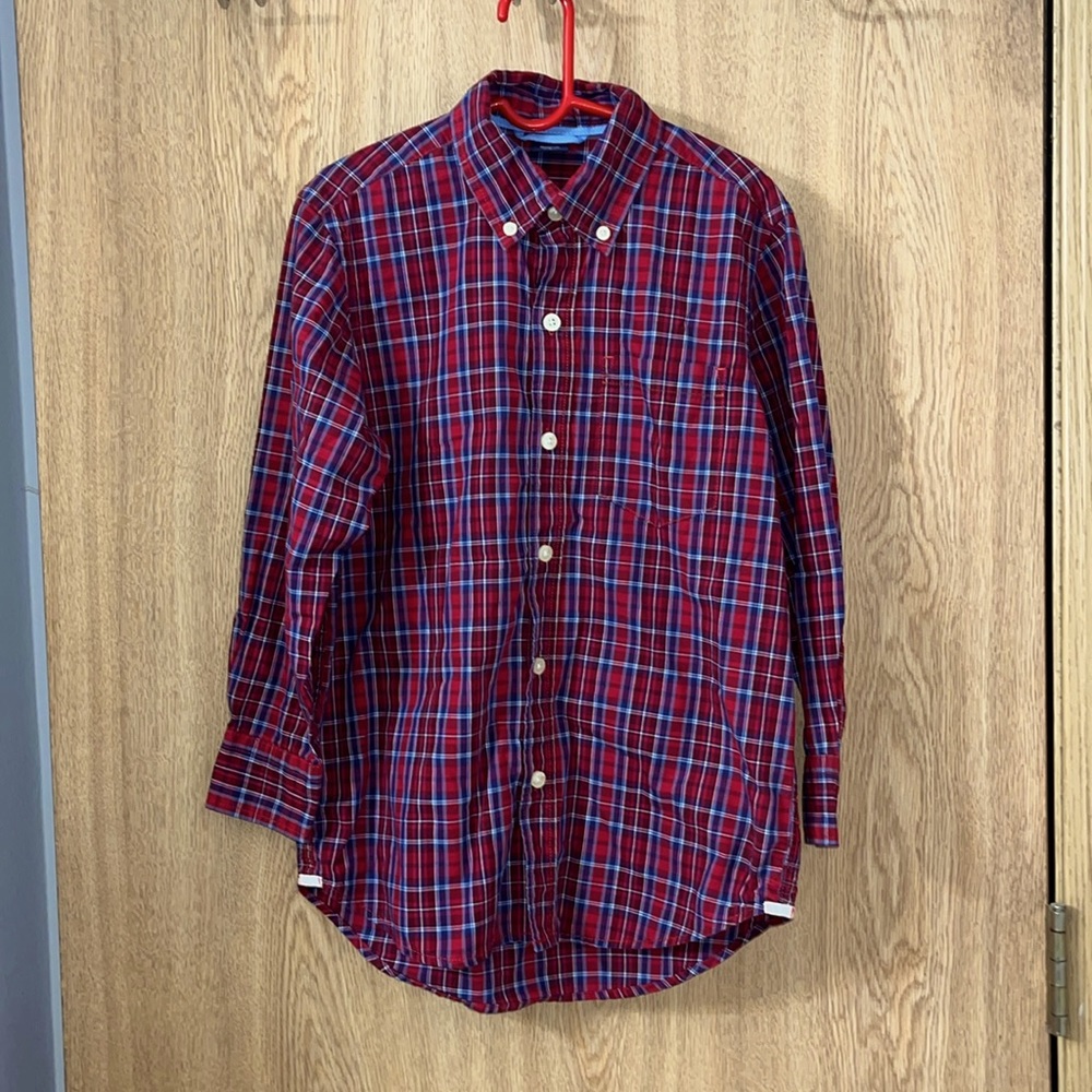 Gap Cotton Patterned Poplin Shirt for Boys